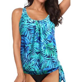 سترة علوية للسيدات من Yonique Blouson Tankini، قطعة علوية فضفاضة فقط للسباحة بدون جزء سفلي متواضع