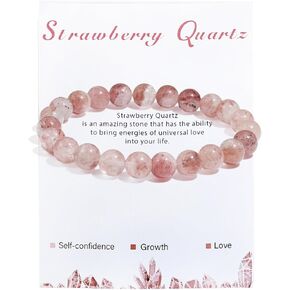Pingyongchang Healing Crystal Stone Bracelets for Women Men Stress Relief Anxiety Yoga Bracelet Semi-Precious Gemstone Bracelets Healing Gifts birthday Gifts For Teen Girls jade bracelet