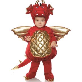 UNDERWRAPS unisex-child Toddler's Plush Dragon Belly Babies Costume - RedCostume