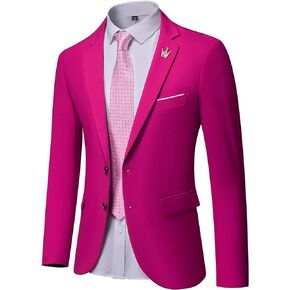 YND Men's Two Button Slim Fit Suit Blazer, Casual Lightweight Jacket Sport Coat