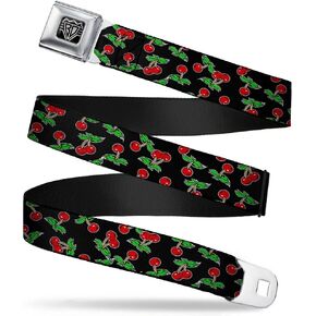 Buckle-Down Men's Seatbelt Belt Kids, Cowboy/Coyote Silhouettes/Western Landscape Blues/Black, 1.0" Wide-20-36 Inches