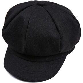 GSHLLO Retro Style Baker Boy Flat Cap Visor Beret Newsboy Cap Kids Winter Hats Black in Kuwait