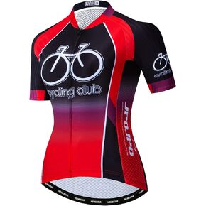 JPOJPO Bike Jersey Women, Racing Women's Cycling Shirt Tops S-3XL,4 Pockets