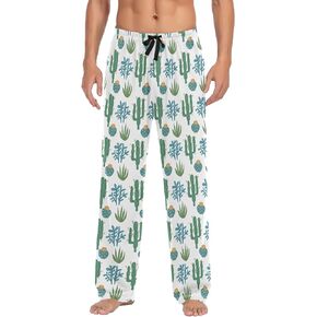 ALAZA Men's Pajama Pants Soft Long Sleep Pants Lounge Pajama Bottoms with Pockets