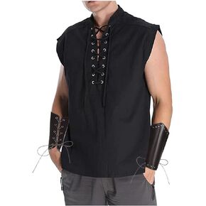 yolsun Mens Renaissance Pirate Long Sleeve Medieval Clothing Funny Halloween costumes