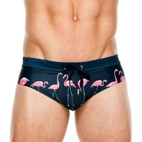 MIZOK Men's Sexy Swimwear Swim Briefs Bikini Swimsuits Print Surfing Short