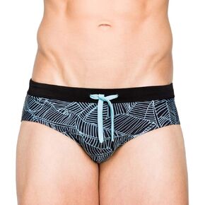 MIZOK Men's Sexy Swimwear Swim Briefs Bikini Swimsuits Print Surfing Short