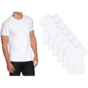 Fruit of the Loom Men's Stay Tucked Crew T-Shirt (Black & Grey
