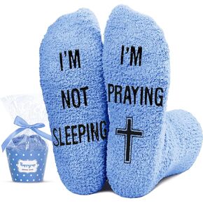 HAPPYPOP Christian Gifts for Men Jesus Religious Gifts for Women, Faith Serenity Prayer Gifts Christian Religious Socks