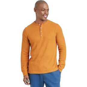 Goodfellow & Co Men's Long Sleeve Textured Henley Shirt -