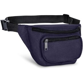 Fanny Pack, AirBuyW 3 Zippered Compartments Adjustable Strap Crossbody Festival Workout Concert Traveling Running Biking Sport Fashion Waist Fanny Pack Bag For Women Men Black