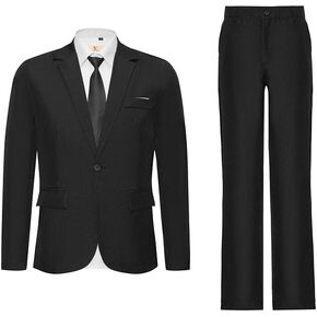 Men's 2 Piece Suit Dress Classic Formal Weding One Button