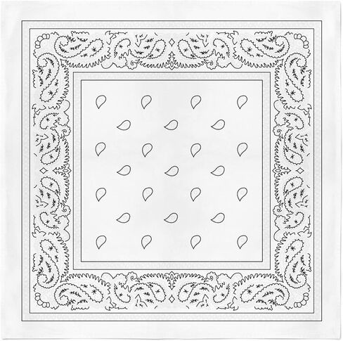 White Bandanas by Dozen 12 Pack for Women and Men in Saudi Arabia