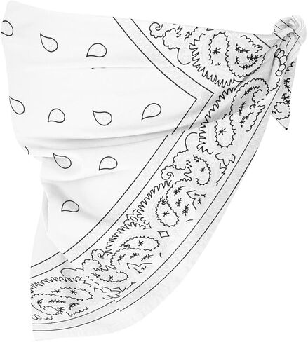 White Bandanas by Dozen 12 Pack for Women and Men in Saudi Arabia
