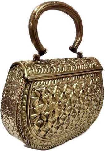 Hand Carving clutches Vintage Handmade Brass metal purse Hand clutch Handbag for women party clutch in Saudi Arabia
