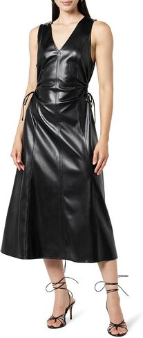 The Drop Women's Sabi Vegan Leather Cutout Midi Dress in Saudi Arabia