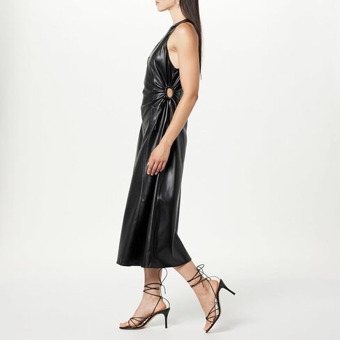 The Drop Women's Sabi Vegan Leather Cutout Midi Dress in Saudi Arabia