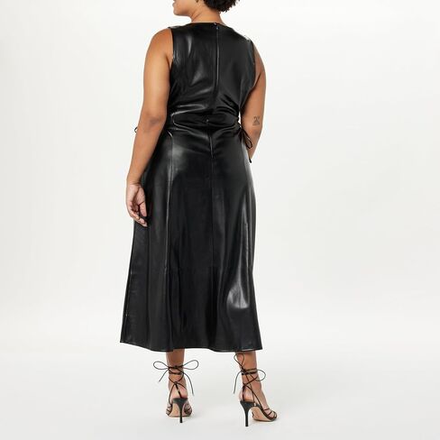 The Drop Women's Sabi Vegan Leather Cutout Midi Dress in Saudi Arabia
