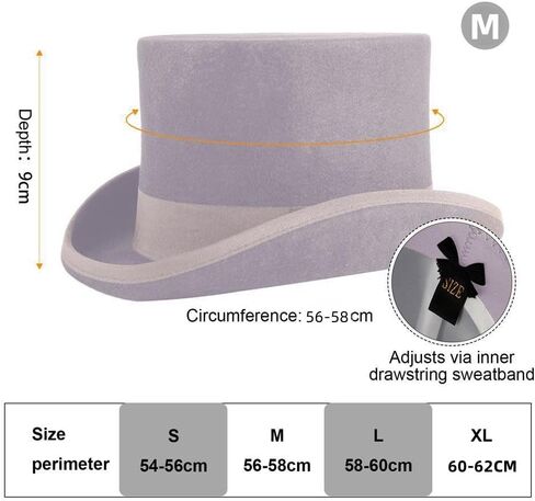 قبعة علوية من الصوف واللباد من بونتشوال جود، قبعة تنكرية طويلة بتصميم فيكتوري بطول 5 انش، هدايا للرجال لحفلات الرقص والكريسماس in Kuwait