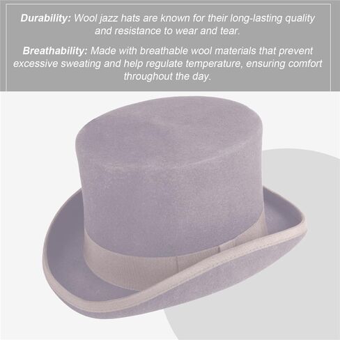 قبعة علوية من الصوف واللباد من بونتشوال جود، قبعة تنكرية طويلة بتصميم فيكتوري بطول 5 انش، هدايا للرجال لحفلات الرقص والكريسماس in Kuwait