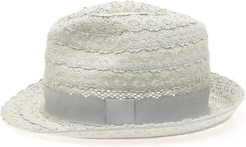 قبعة شمس صيفية نسائية قابلة للطي من الدانتيل تريلبي فيدورا بيتش مع شريط. in Kuwait