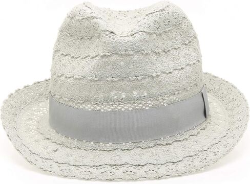 قبعة شمس صيفية نسائية قابلة للطي من الدانتيل تريلبي فيدورا بيتش مع شريط. in Kuwait