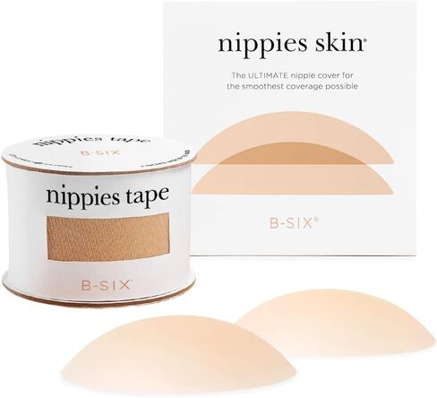 مجموعة أغطية الحلمات من Nippies Tape Boob Tape Skins - مقاس كريمي 2 in Kuwait