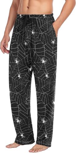 ALAZA Men's Pajama Pants Soft Long Sleep Pants Lounge Pajama Bottoms with Pockets in Saudi Arabia