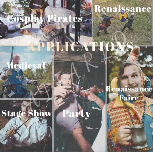 قميص رجالي باكمام طويلة من ايفارلد، مصنوع من القطن بنسبة 100% بنمط ريترو برباط للعصور الوسطى، فايكنج، قميص هيبي مطابق للقراصنة التنكرية, أسود, XL in Kuwait