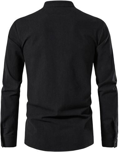 قميص رجالي باكمام طويلة من ايفارلد، مصنوع من القطن بنسبة 100% بنمط ريترو برباط للعصور الوسطى، فايكنج، قميص هيبي مطابق للقراصنة التنكرية, أسود, XL in Kuwait