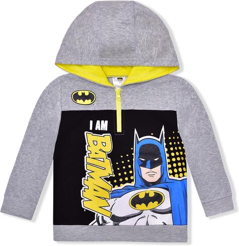 هودي باتمان بوي بنصف سحاب للأطفال الصغار والصغار – رمادي/أسود in Kuwait