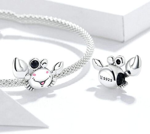 925 Sterling Silver Giraffe Charm Monkey Charm Cow Charm Dog Charm Crab Charm Animal Charm Pet Charm Birthday Charm for Pandora Charm Bracelet in Kuwait