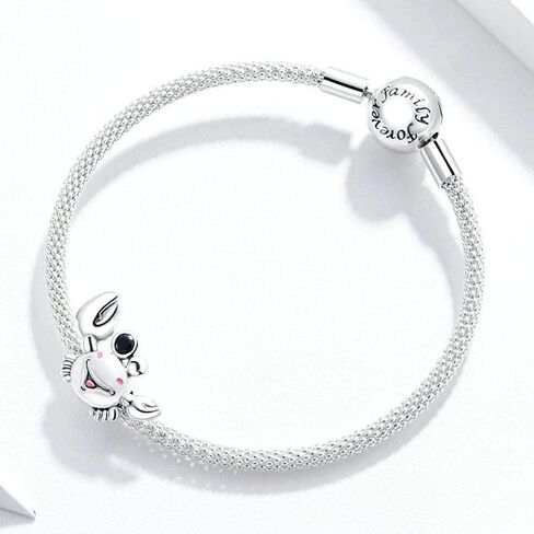 925 Sterling Silver Giraffe Charm Monkey Charm Cow Charm Dog Charm Crab Charm Animal Charm Pet Charm Birthday Charm for Pandora Charm Bracelet in Kuwait