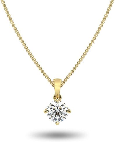 IGI Certified 1/4 to 3 Carat Round Brilliant Cut Lab Grown Diamond Solitaire Pendant Necklace for Women I 14k Gold Necklace (G-H, VS1-VS2, cttw) I 18 Inch Chain I Lobster Claw Clasp in Saudi Arabia