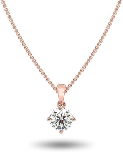 IGI Certified 1/4 to 3 Carat Round Brilliant Cut Lab Grown Diamond Solitaire Pendant Necklace for Women I 14k Gold Necklace (G-H, VS1-VS2, cttw) I 18 Inch Chain I Lobster Claw Clasp in Saudi Arabia