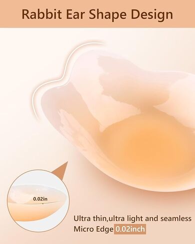 digitharbor 2023 أحدث حمالة صدر لاصقة رفيعة للغاية مكونة من زوجين، حمالات صدر غير مرئية لاصقة، حمالة صدر بدون حمالات بدون ظهر للنساء، أغطية حلمات فطائر السيليكون باللون البيج in Kuwait