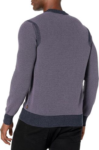 BOSS Men's Two Tone Cotton Mix Knit Sweater in Saudi Arabia