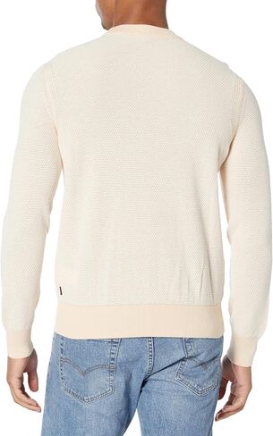 BOSS Men's Two Tone Cotton Mix Knit Sweater in Saudi Arabia