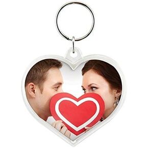 Heart Acrylic Snap-In Photo Keychain