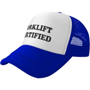 Forklift Certified Funny Adjustable Mesh Trucker Hat for Adults Unisex Classic Hats Fishing Caps Black