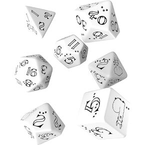 Q-Workshop Bright Llama Dice Set (White & Black)