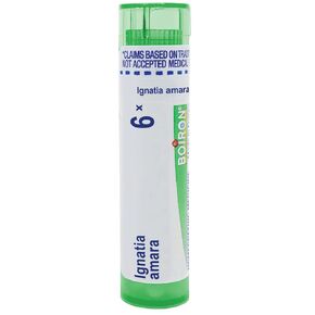 Boiron Ignatia Amara 6X for Apprehension & Hypersensitivity to Stress - 80 Pellets