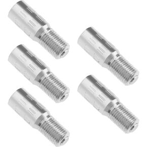 The Lord of the Tools 5Pcs Valve Extension Adapter Replacement Compatible with Xiaomi M365 / 1S / Pro Alloy Electric Scooter Inflatable Valve Silver