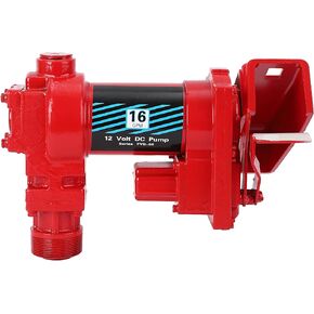 GAOMON Fuel Transfer Pump 16 GPM 1/4 HP, 12 Volt DC Fuel Pump, Diesel Transfer Pump with Automatic Nozzles, Gasoline Transfer Pump with Emission & Suction Hoses for Gasoline, Diesel, Kerosene