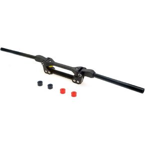 1 1/8" Flex Handlebar - APE RACING shock absorbing and Anti-Vibration Oversized 1-1/8 Handle Bars For All Dirtbike MX ATV Quad applications, Billet Aluminum with Completely CNC Machined (Black)