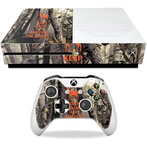 MightySkins Skin Compatible with Microsoft Xbox One S - Deer Hunter | Protective, Durable, and Unique Vinyl Decal wrap Cover | Easy to Apply, Remove, and Change Styles | Made in The USA