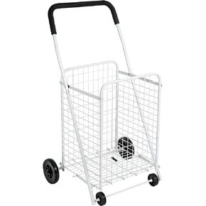 Honey-Can-Do White Four Wheel Utility Cart, 36.875x21.25x16.75