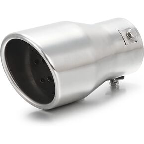 LCGP Adjustable 1"-2.5" Inlet Exhaust Tip, 1"-2.5" x 3.5" x 6" Bolt-On Chrome Plated Stainless Steel Professional Exhaust Tip