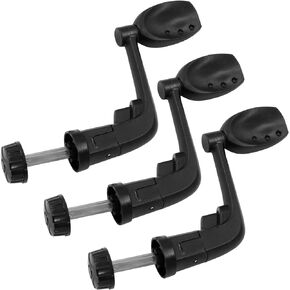 3 PCS Plastic Fishing Reel Rotary Power Handle Black Spinning Handle Folding Rotary Knob Crank Rock Arm