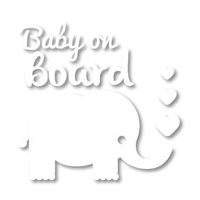 Baby On Board Car Sticker White Vinyl Waterproof Decal For Window
